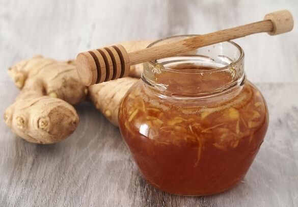 Natürlicher Honig kombiniert mit Ingwerwurzel erhöht die Wirksamkeit